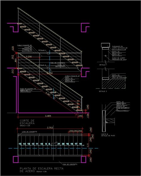 Steel Stair Cad Details