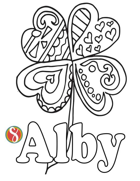 Free ALBY Name Coloring Pages — Stevie Doodles