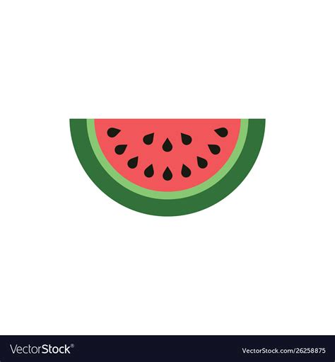 Watermelon slice Royalty Free Vector Image - VectorStock