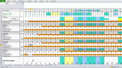 Production Planning Spreadsheet Template Inside 022 Production Schedule ...