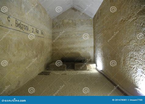 A Picture from Inside the Tomb of King Khafre Inside His Pyramid, One ...