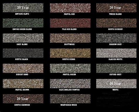 CertainTeed Roofing Color Chart