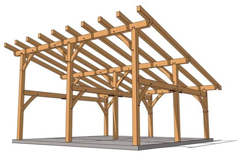 24x24 Shed Roof Outbuilding - Timber Frame HQ | Shed roof, Timber frame ...