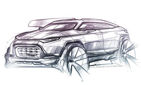 i love sketching: Audi Namrock SUV Sketches