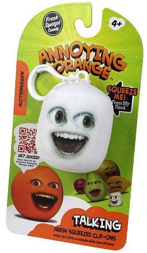 Annoying Orange Talking Plush Keyring / Clip-on - Marshmallow | Toy ...