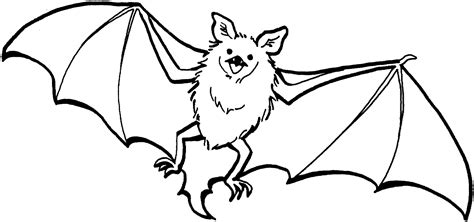 Bat black and white bat line drawing clipart - WikiClipArt