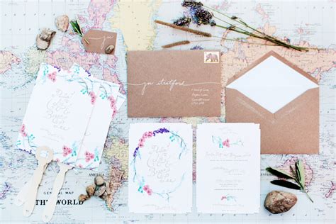 Paula + Bryan's Whimsical Floral Wedding Invitations