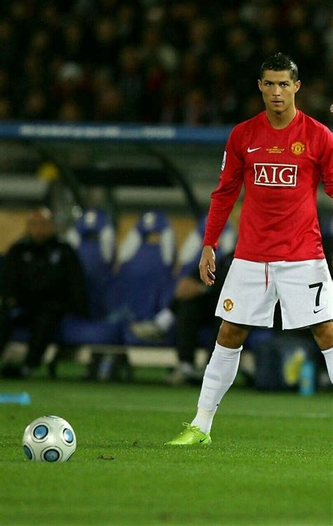 Former Man Utd star Cristiano Ronaldo prepares to take a free kick in ...