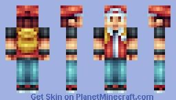 Pokemon trainer Red Minecraft Skin