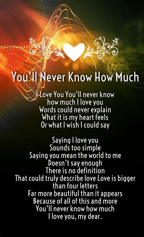 How Much I Love You Poems for him and her images - Quotes Square