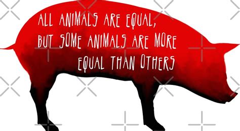 "Animal Farm : Pig Quote George Orwell Design" Stickers by thepinecones ...