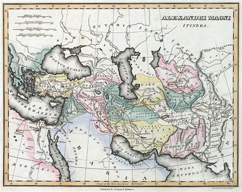 Map of the Macedonian Empire Drawing by Fielding Lucas Jr - Fine Art ...