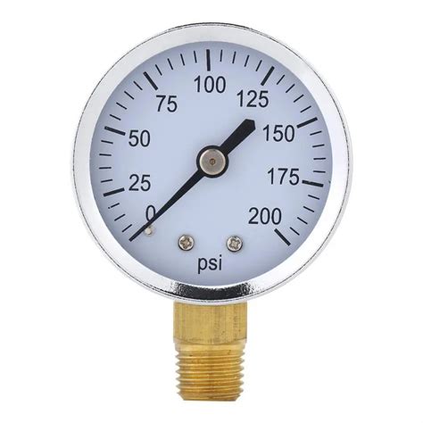 0 200psi Pressure Gauge Manometer Pressure Measuring Tools For Fuel Air ...