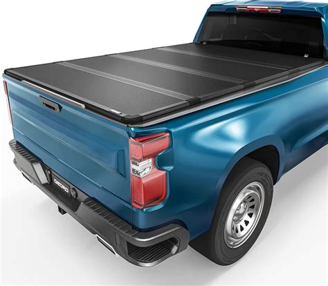 oEdRo Hard Quad-fold Truck Bed Tonneau Cover Compatible with 2019-2022 ...