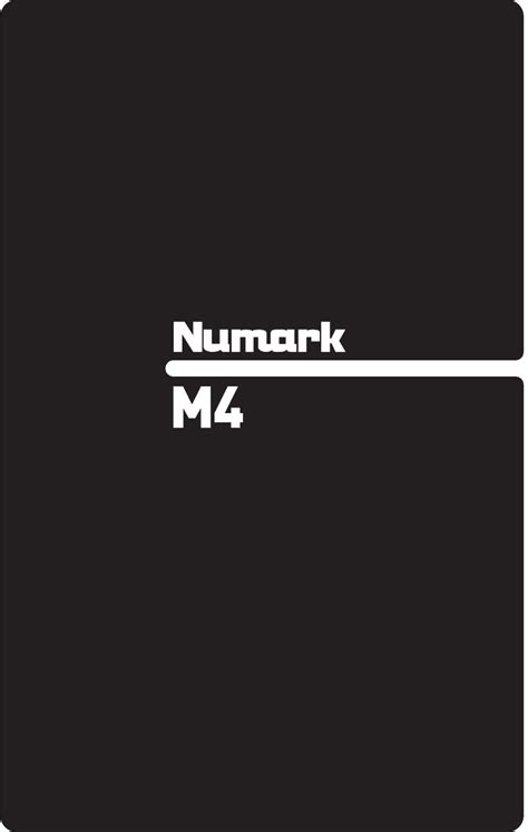 User manual Numark M4 (English - 24 pages)