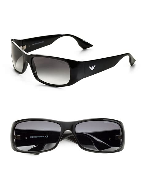 Lyst - Emporio Armani Sport Wrap Sunglasses in Black for Men