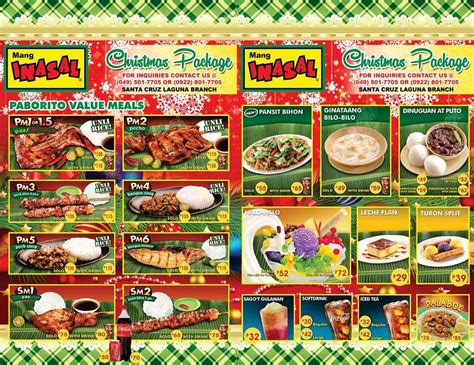 Mang Inasal Menu List