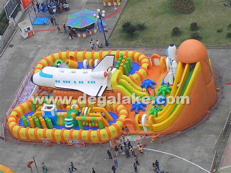 Inflatable Giant Airplane Slide with Obstacle - China Inflatable Slide ...