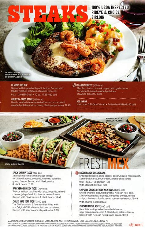 Chilis Menu Nutrition | Blog Dandk