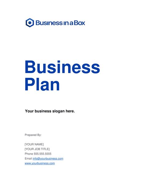 Business Plan Template (Download)