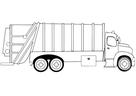 Garbage Truck Coloring Pages - Worksheet School | Truck coloring pages ...