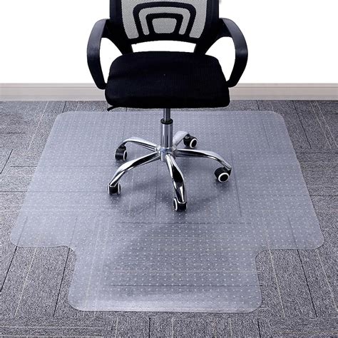 Office Carpet Chair Mat, Low Pile Carpet Protector with Lip, Easy ...