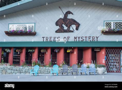 The gift shop at Trees of mystery, a roadside tourist attraction, in ...