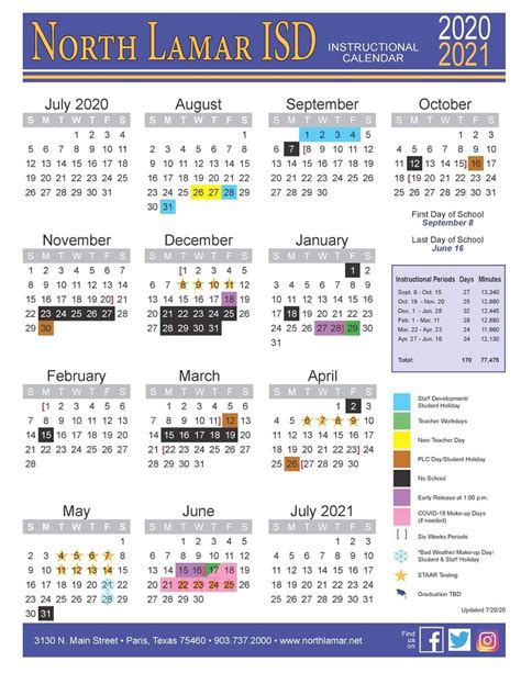 Lamar High School Calendar 2023 - Schoolcalendars.net