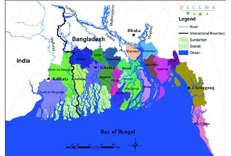 1 The Ganges-Brahmaputra-Meghna Delta showing the coastal zone with ...