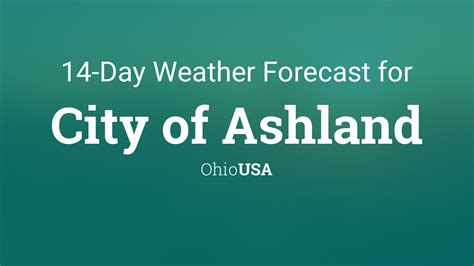 City of Ashland, Ohio, USA 14 day weather forecast