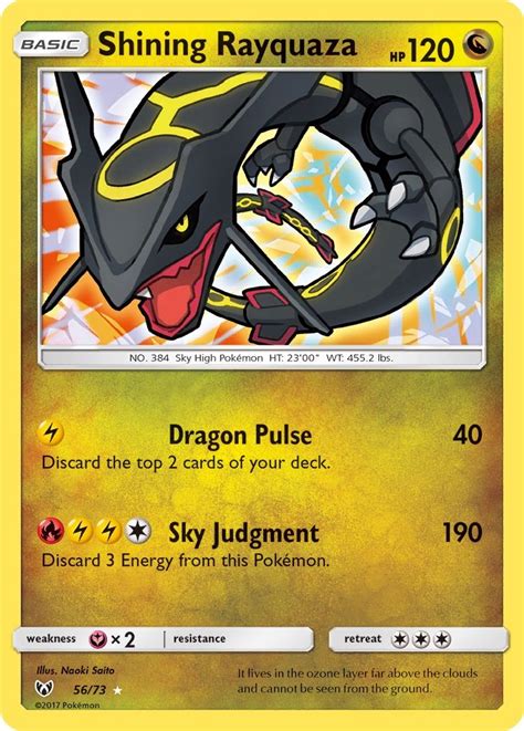 Pokemon Rayquaza Shiny Card