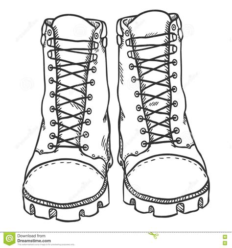 Hiking Boots Drawing at PaintingValley.com | Explore collection of ...