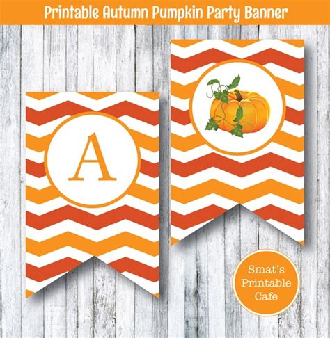 Printable Autumn Pumpkin Banner Decoration PRINTABLE Baby