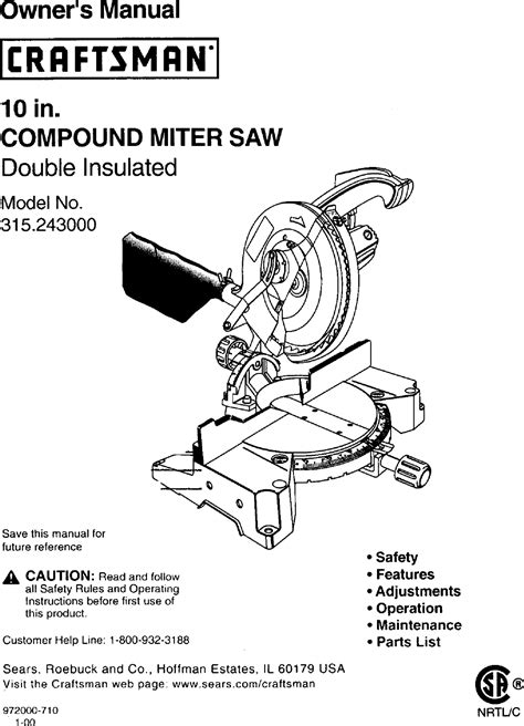 Ridgid 10 Miter Saw Manual