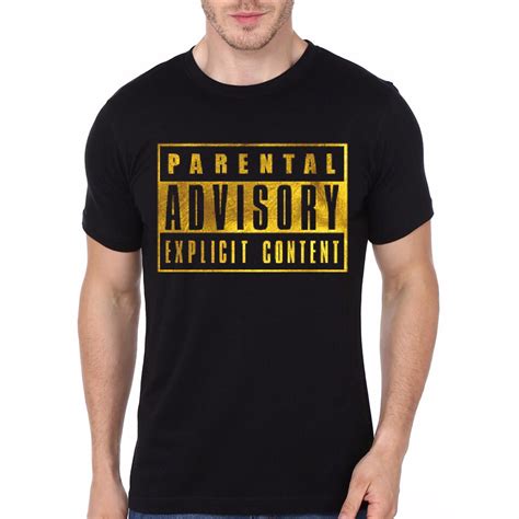 Parental Advisory Explicit Content Black T-Shirt | Swag Shirts