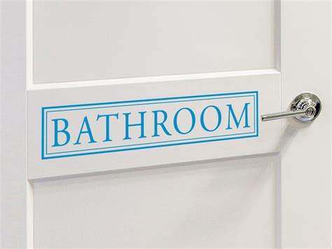 Bathroom Bathroom Door Decal Bathroom Door Sign Bathroom | Etsy