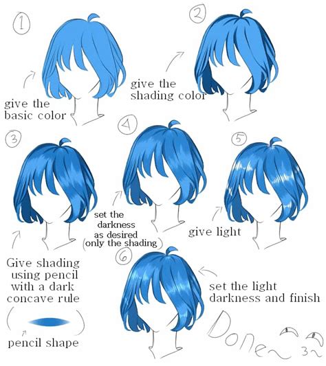 hair shading tutorial (By: Fauziah_Zia) Zshikune - Illustrations ART street