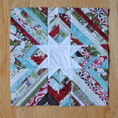 Scrappy Christmas Star Block | Christmas blocks, Star quilt blocks, Quilts