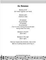 Go Bananas Lyrics, Printout, MIDI, and Video | Go bananas song, Go ...