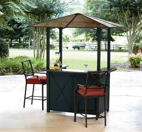 Ty Pennington Style Sunset Beach Hardtop Bar with 2 Bar Chairs ...