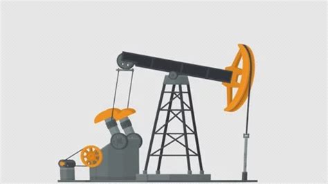 Oil pump. Oil drill animation. Cartoon | Stock Video | Pond5