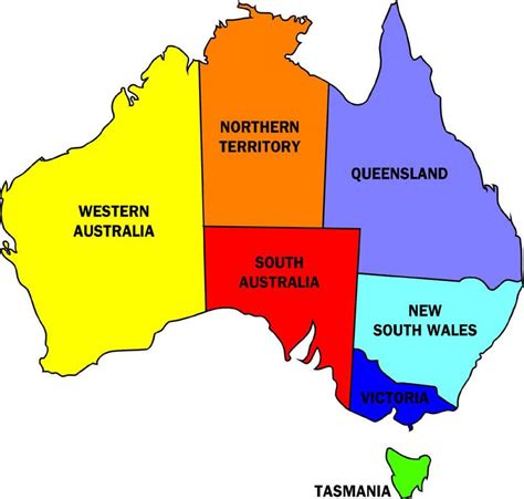 Australia map states - States of Australia map (Australia and New ...