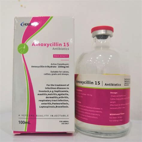 Horse Care Antibiotic Injection 15% Amoxycillin for veterinary