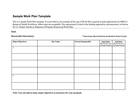 Work Plan - 40 Great Templates & Samples (Excel / Word) ᐅ TemplateLab