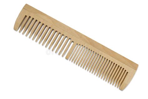 A Wooden Comb with Teeth of Different Widths Stock Image - Image of ...