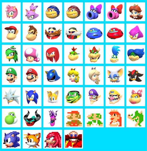 Mario And Sonic All Characters