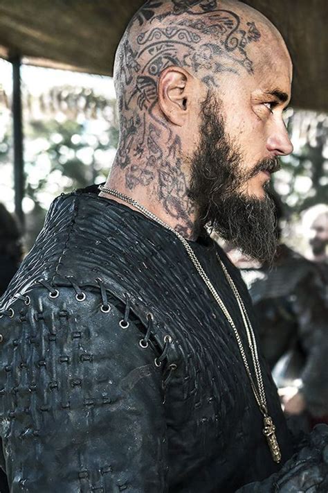 blackwork head tattoo for men | Vikings ragnar, Viking head, Head tattoos