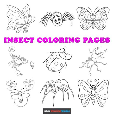 Free Printable Insect Coloring Pages for Kids