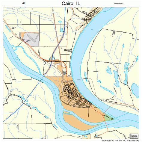 Cairo Illinois Street Map 1710383