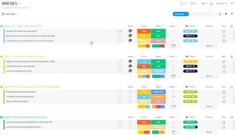 Okr Tracking Template Excel